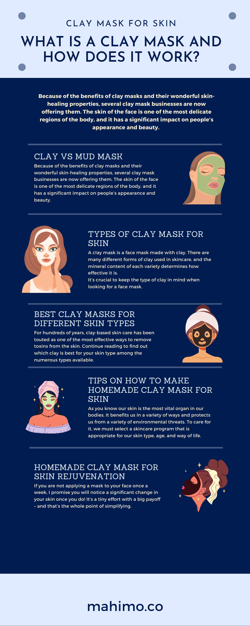 Clay mask for skin